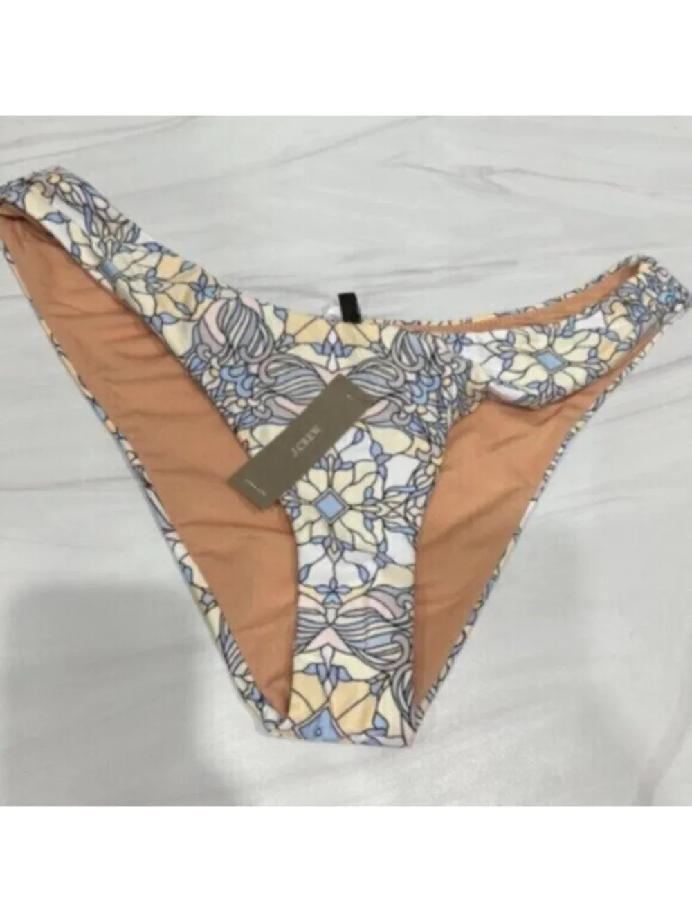 NWT J.Crew Blue & Orange Active Longline Swim Bikini Bottoms Size Small - Picture 2 of 5